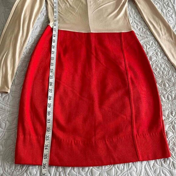 Marc by Marc Jacobs Women’s Dress Claude Silk Knit Color Block Nude Red Size S - Picture 11 of 11